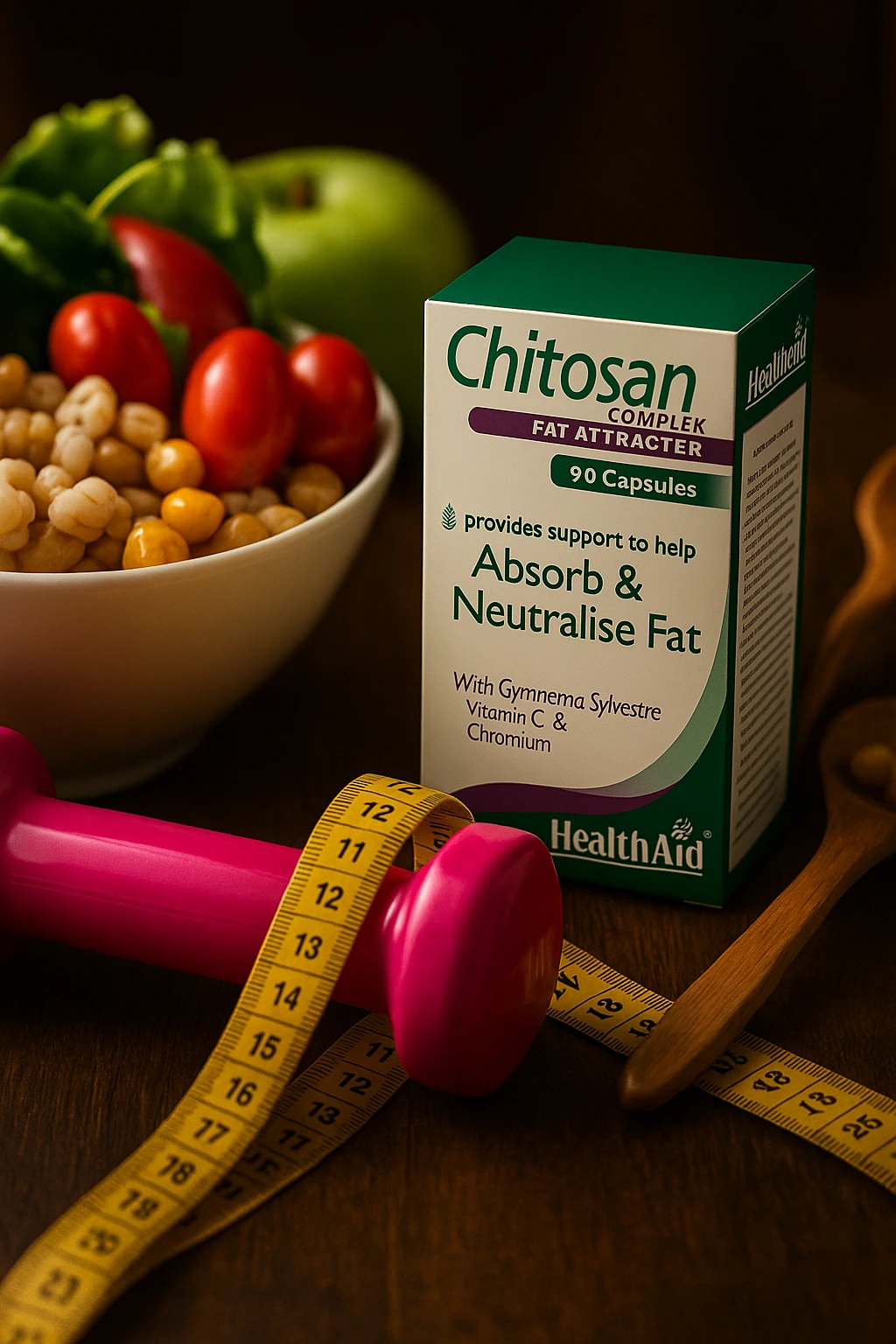 کپسول چیتوسان کمپلکس هلث اید با ترکیب چیتوسان، کروم و ویتامین C به کاهش جذب چربی، کنترل وزن و بهبود متابولیسم بدن کمک می‌کند.